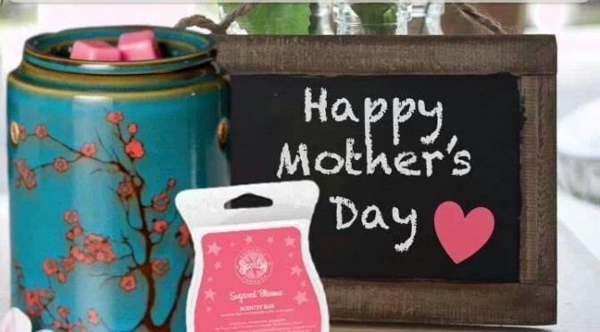 April 2014 Scentsy Warmer and Scent Of The Month – Cherry Tree Warmer and Sugared Blooms Scentsy Bar